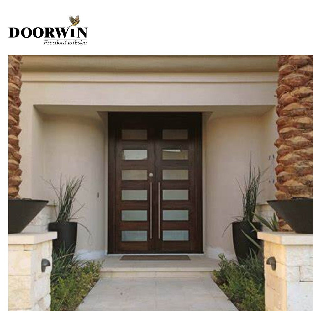 Hot sale doors DOORWIN Wooden entry doors double panel design catalogue by Doorwin - Doorwin Group Windows & Doors