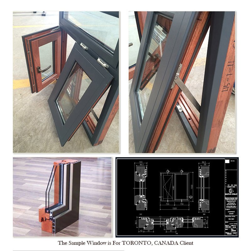 Hot sale factory direct wood frame aluminum window double glazed windows door with glass - Doorwin Group Windows & Doors