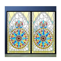 Hot Sale real stained glass windows arched top fixed transom with grille design - Doorwin Group Windows & Doors