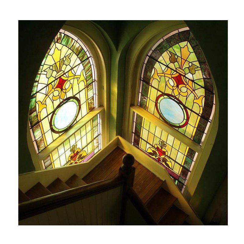 Houston discount hot sale wooden double glazed windows with stained glass - Doorwin Group Windows & Doors