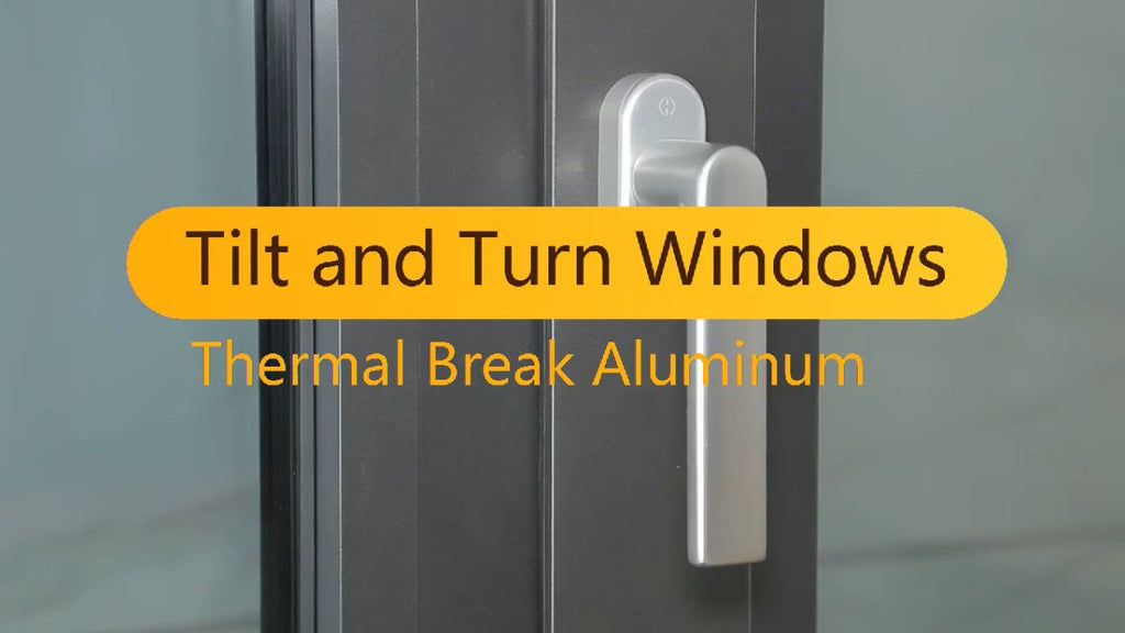huge aluminum window Double tempered glass Aluminum double tinted glazing Tilt and turn casement window price - Doorwin Group Windows & Doors
