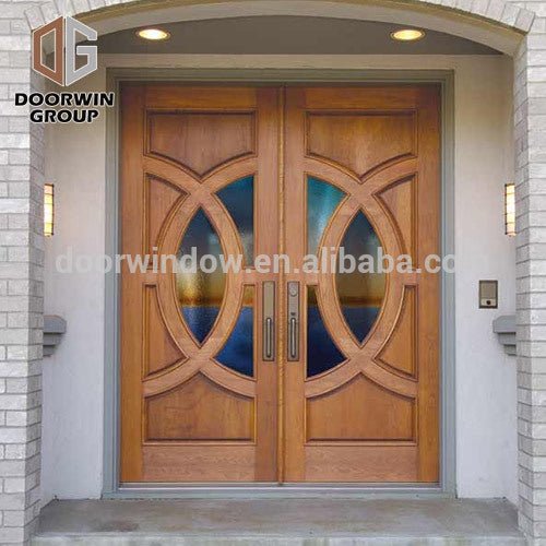 Install easily exterior door decorative top exterior glass door panels with solid wood by Doorwin - Doorwin Group Windows & Doors