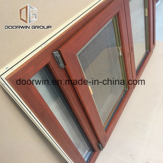 Integral Blinds Tilt Turn Window with Interior Oak Wood Cladding - China French Window, Aluminium Window - Doorwin Group Windows & Doors