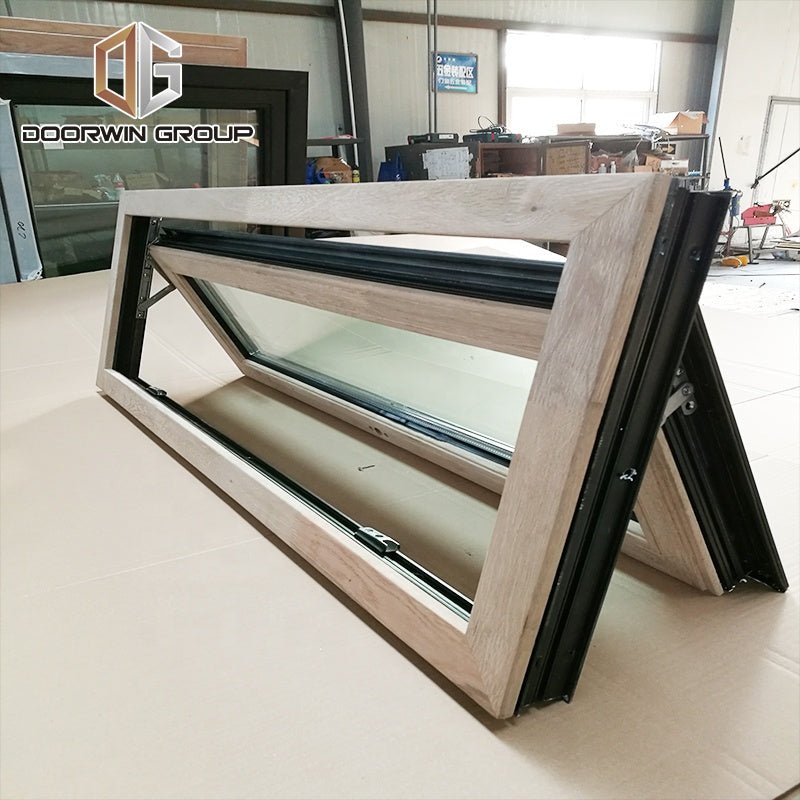 Italian style OAK Wood clad aluminum awning window - Doorwin Group Windows & Doors