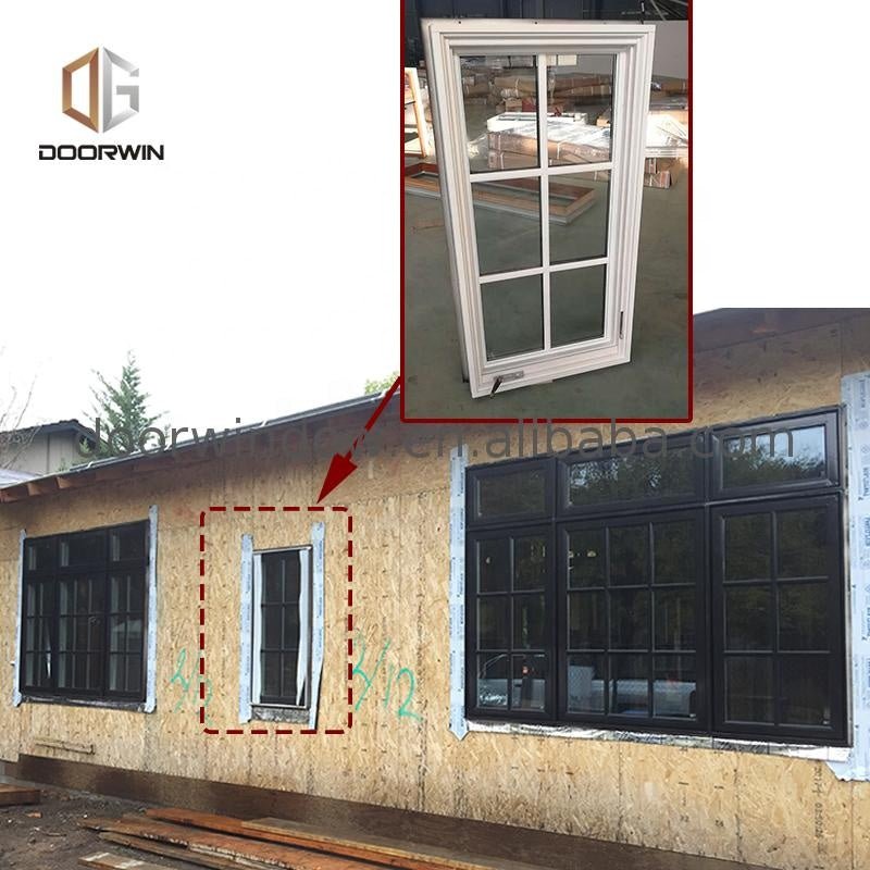 Las Angels oak wood timber low-e glass crank casement window with grille inserts by Doorwin on Alibaba - Doorwin Group Windows & Doors