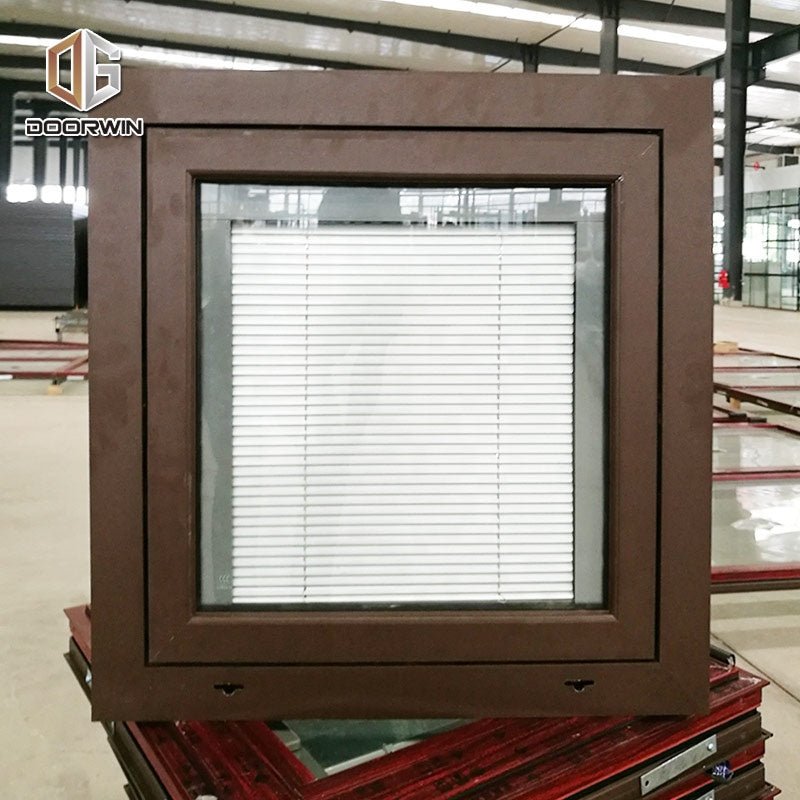 Las Vegas hot sale wood grain tempered glass aluminium tilt up window with built in screens - Doorwin Group Windows & Doors