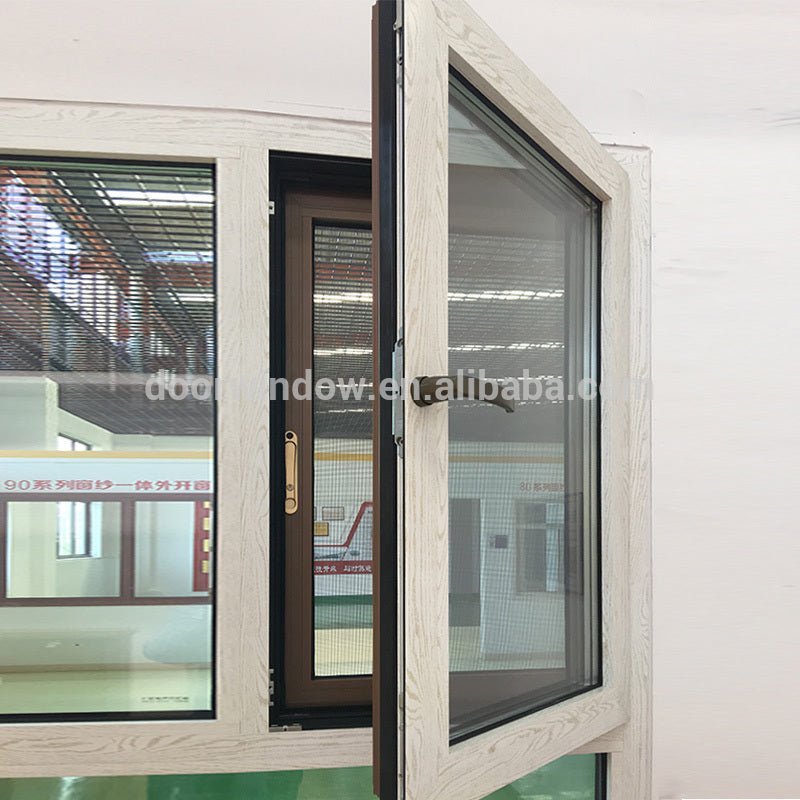 Latest design two window sashes the main window tilt and swung inwards with 304 stainless steel screen and concealed hingesby Doorwin - Doorwin Group Windows & Doors