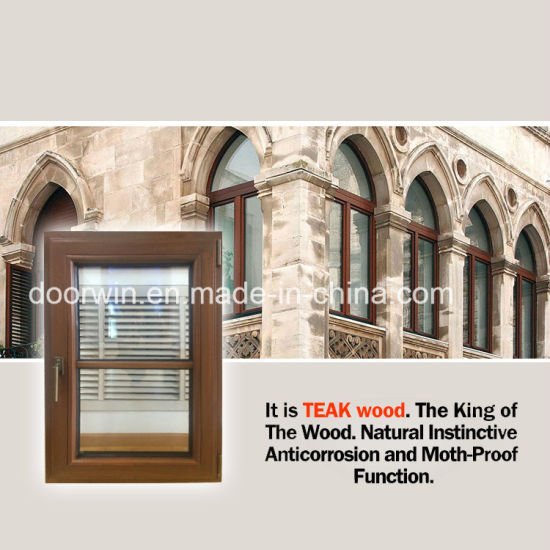 Latest Design Wood Window, Teak Wood Clad Thermal Break Aluminum Casement Window - China Window, Teak Wood - Doorwin Group Windows & Doors