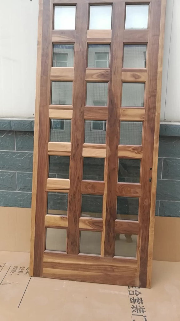 Latest design wooden doors wood door pictures yellow color panel door in alibaba by Doorwin - Doorwin Group Windows & Doors