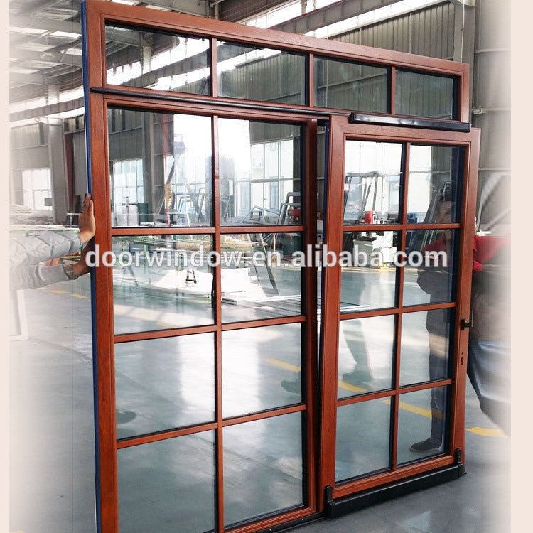 Lattice door latest glass design laminated tempered hinged by Doorwin on Alibaba - Doorwin Group Windows & Doors