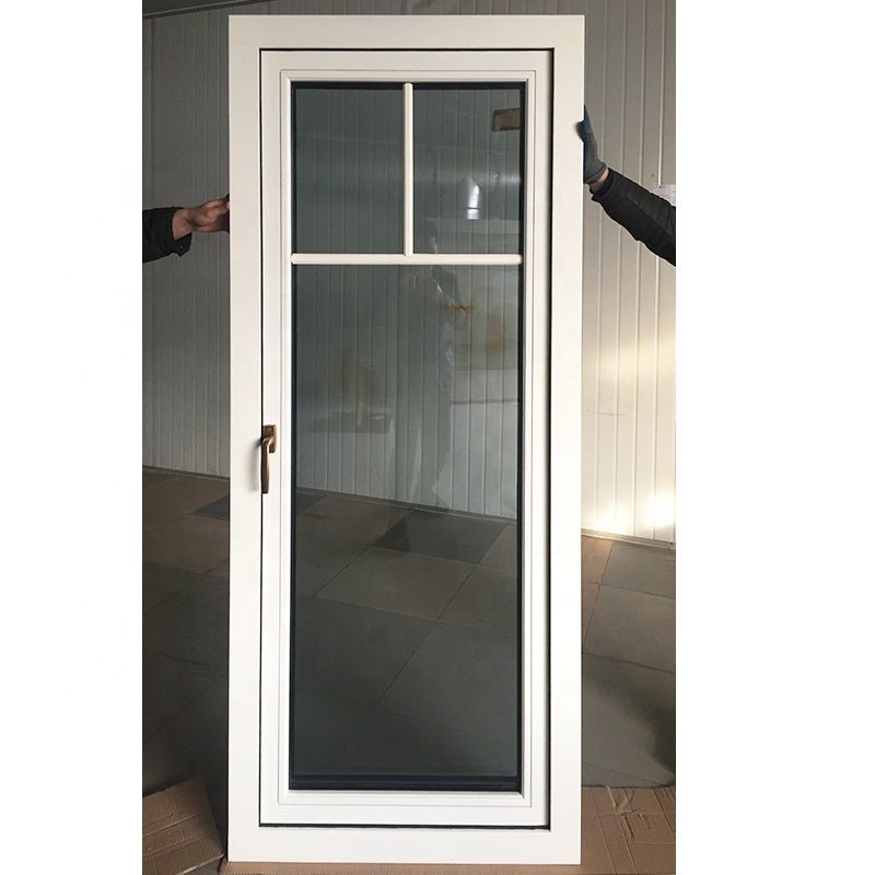 LAX Los Angeles oak wood frame with exterior aluminum cladding double glass windows - Doorwin Group Windows & Doors