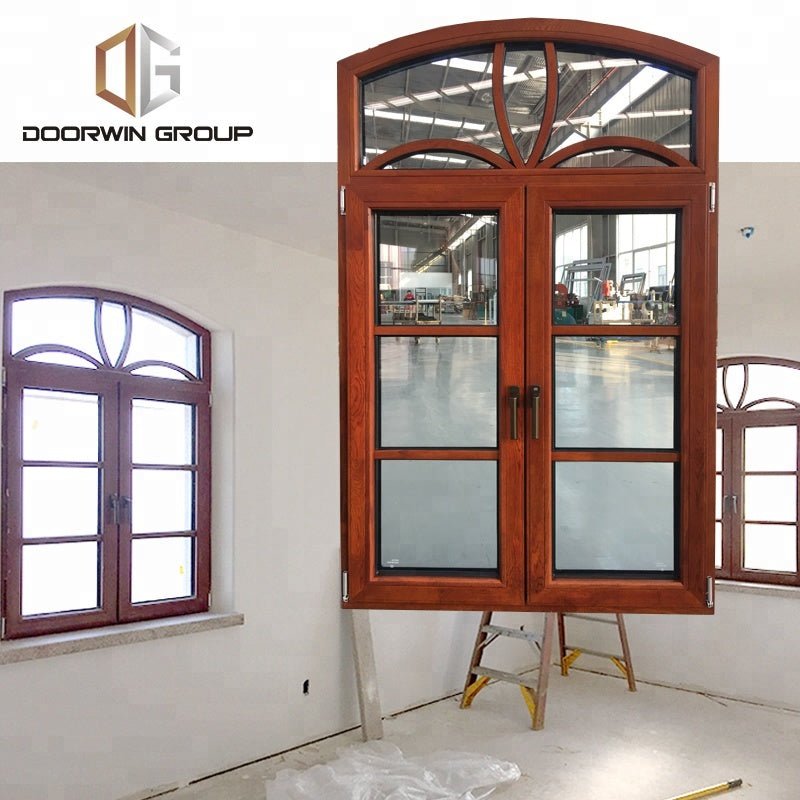 Los Angeles European style 6 panel design grille french window with wooden frames for sale by Doorwin - Doorwin Group Windows & Doors