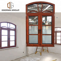 Los Angeles European style 6 panel design grille french window with wooden frames for saleby Doorwin - Doorwin Group Windows & Doors