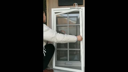 Low price aluminum wood casement windows window with grill design coated wooden - Doorwin Group Windows & Doors