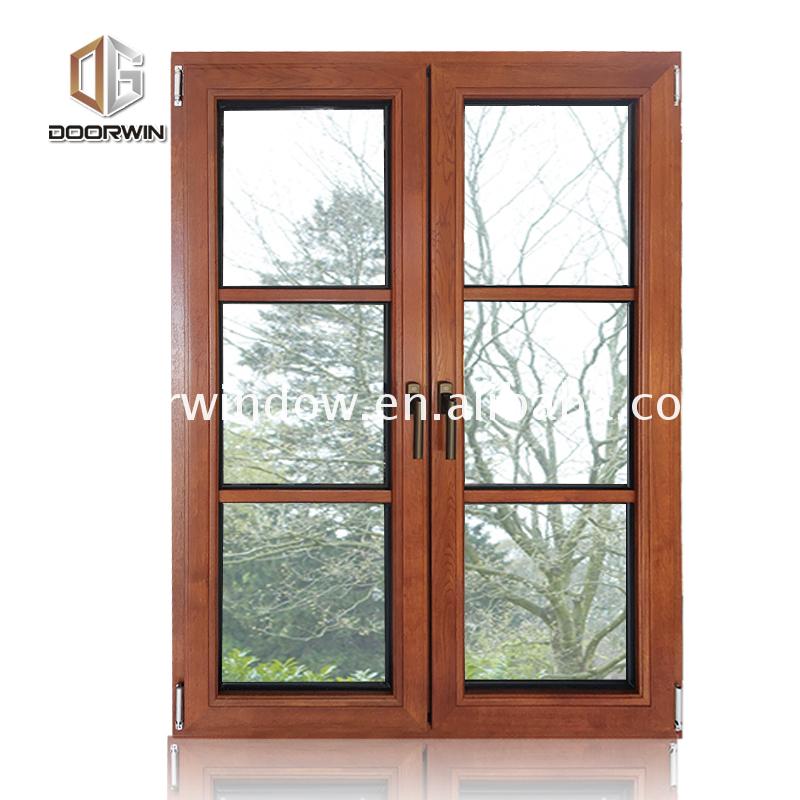 Low price cheap french windows casement window black grid - Doorwin Group Windows & Doors