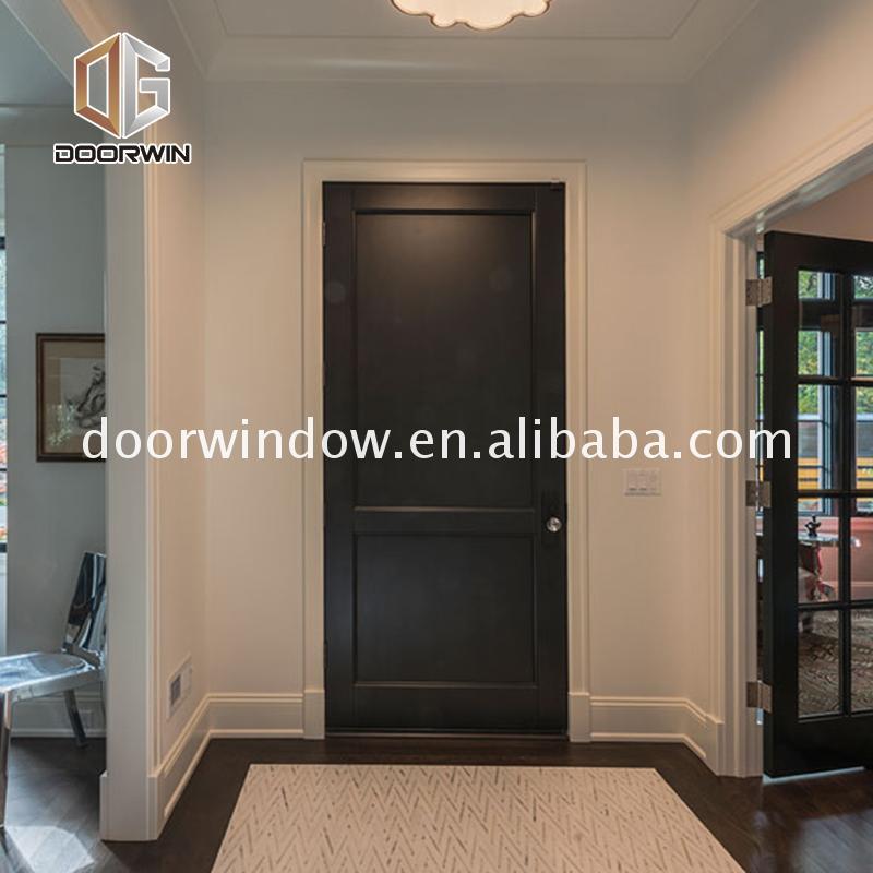 Low price interior wood door with frosted glass panel timber doors 3 - Doorwin Group Windows & Doors