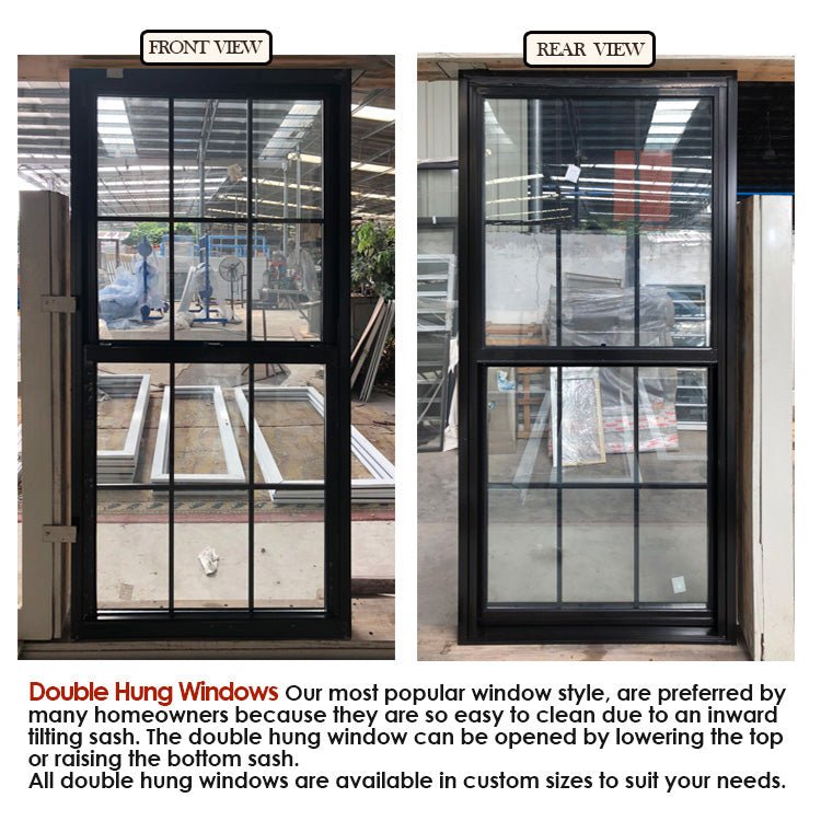 Manufactory direct double hung window with transom sizes security bar - Doorwin Group Windows & Doors