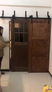 Marriott Hotel Bathroom Barn Door with Mirror by Doorwin - Doorwin Group Windows & Doors