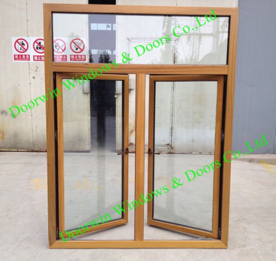 Middle East Teak Wood Aluminum Window, Imported Solid Teak Wood Aluminum Window for Mideast Clients - China Wood Window, Wood Windows - Doorwin Group Windows & Doors