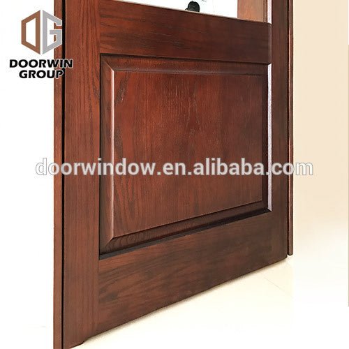Modern design frosted glass entry door front doors for sale with transom - Doorwin Group Windows & Doors