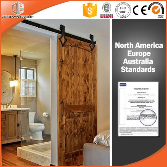 Modern Design Solid Wood Barn Door for Home Owner - China Wood Door, America Style Door - Doorwin Group Windows & Doors