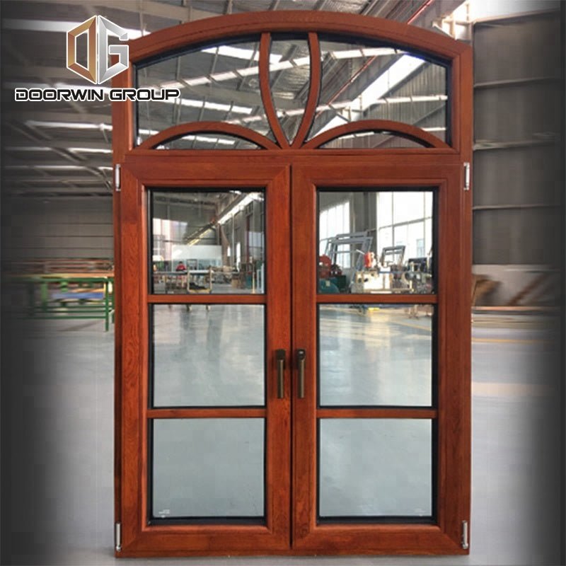Modern grille design arched top aluminum clad wood windowby Doorwin - Doorwin Group Windows & Doors