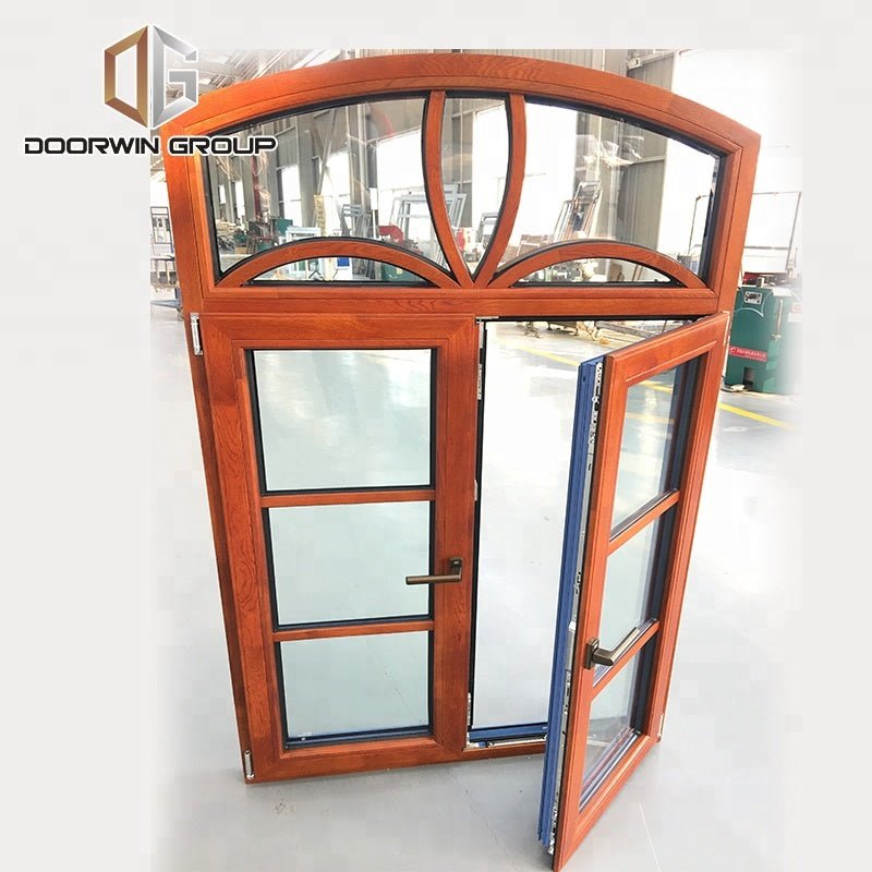 Modern grille design arched top aluminum clad wood windowby Doorwin - Doorwin Group Windows & Doors