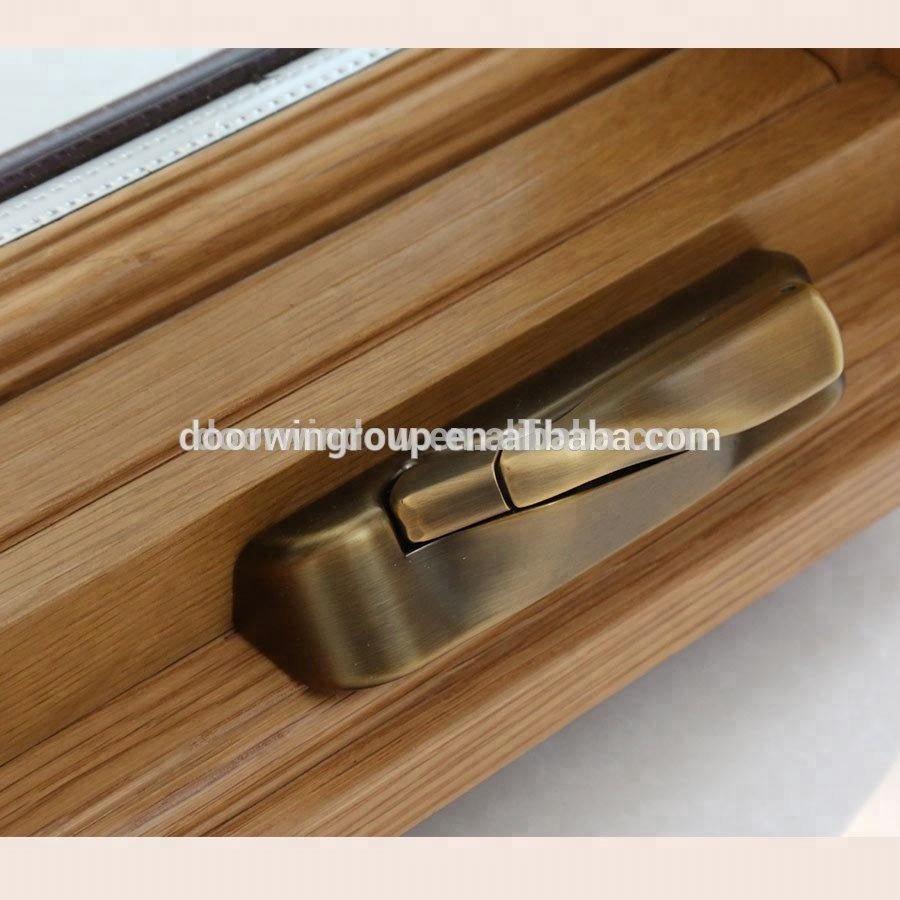 Modern grille design with Low air leakage rate performance powder coated aluminium clad wood out-swing crank handle windowby Doorwin - Doorwin Group Windows & Doors