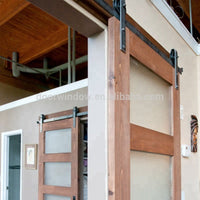 Modern oak wooden double door designs with 4 glass panels office wood door with glassby Doorwin - Doorwin Group Windows & Doors