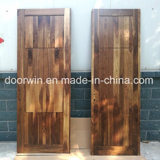Modern Popular Best Wood Door Design 4 Panels Black Walnut Room Door - China Interior House Door, Black Walnut Door - Doorwin Group Windows & Doors
