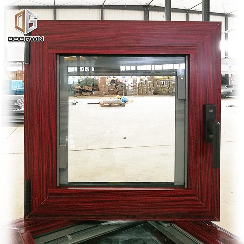 Montreal inexpensive best wood effect double glazed extruded energy saving aluminum window - Doorwin Group Windows & Doors