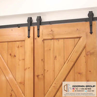 Movable plank panel wooden doors design catalogue surface stained sliding barn door for partition by Doorwin - Doorwin Group Windows & Doors