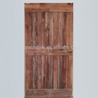 Movable plank panel wooden doors design catalogue surface stained sliding barn door for partition by Doorwin - Doorwin Group Windows & Doors