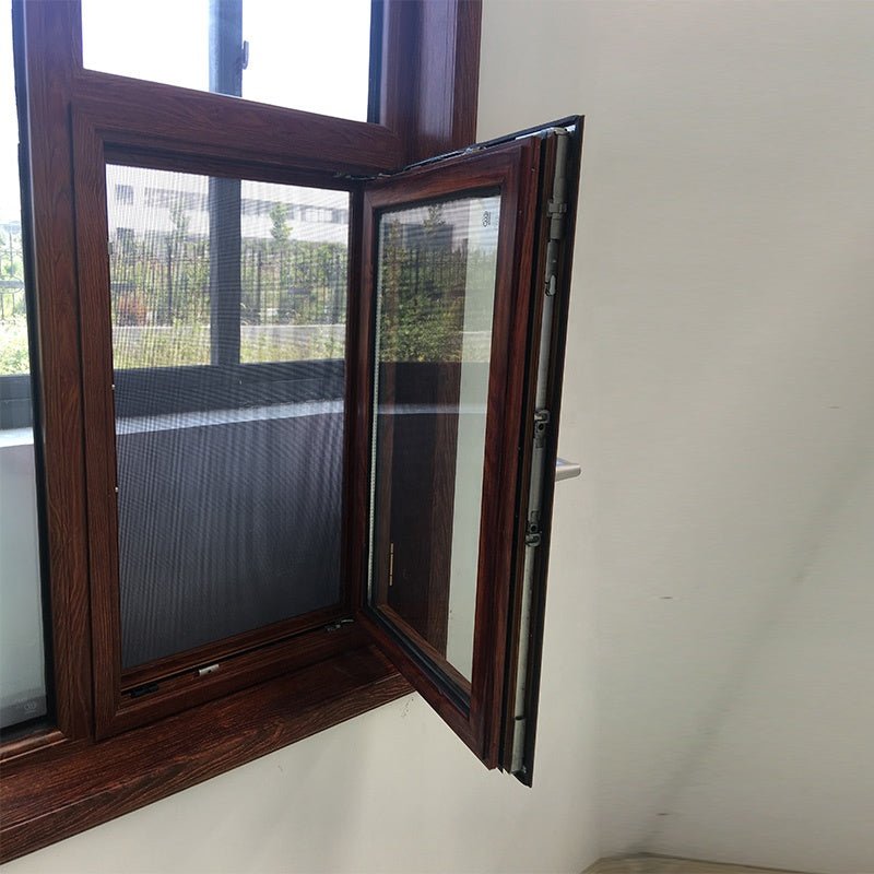 NAMI/AAMA/WDMA Certified European Tilt Turn Thermal Break Aluminum casement 28 aluminium window with wood grain finishing by Doorwin - Doorwin Group Windows & Doors