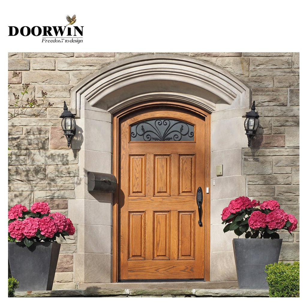 New Design DOORWIN Wooden door with frame decoration glass insert wood interior door glass insert wood interior door - Doorwin Group Windows & Doors