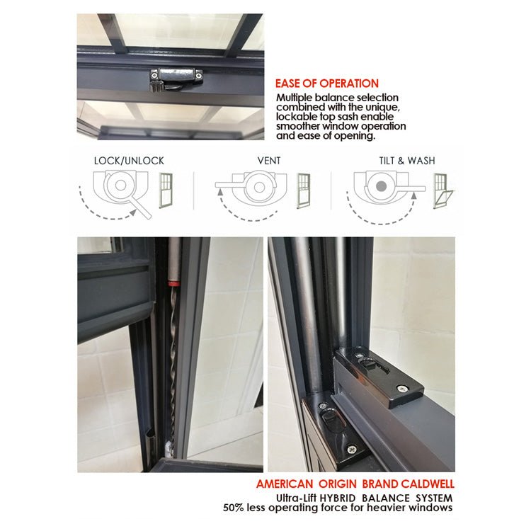 New design low profile aluminium windows light grey jindal section - Doorwin Group Windows & Doors