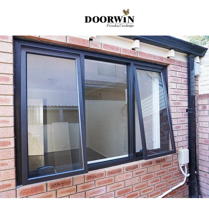 New Design Modern Standard Size Custom Top Hung Aluminum Frame Swing Bathroom Awning Casement Window - Doorwin Group Windows & Doors
