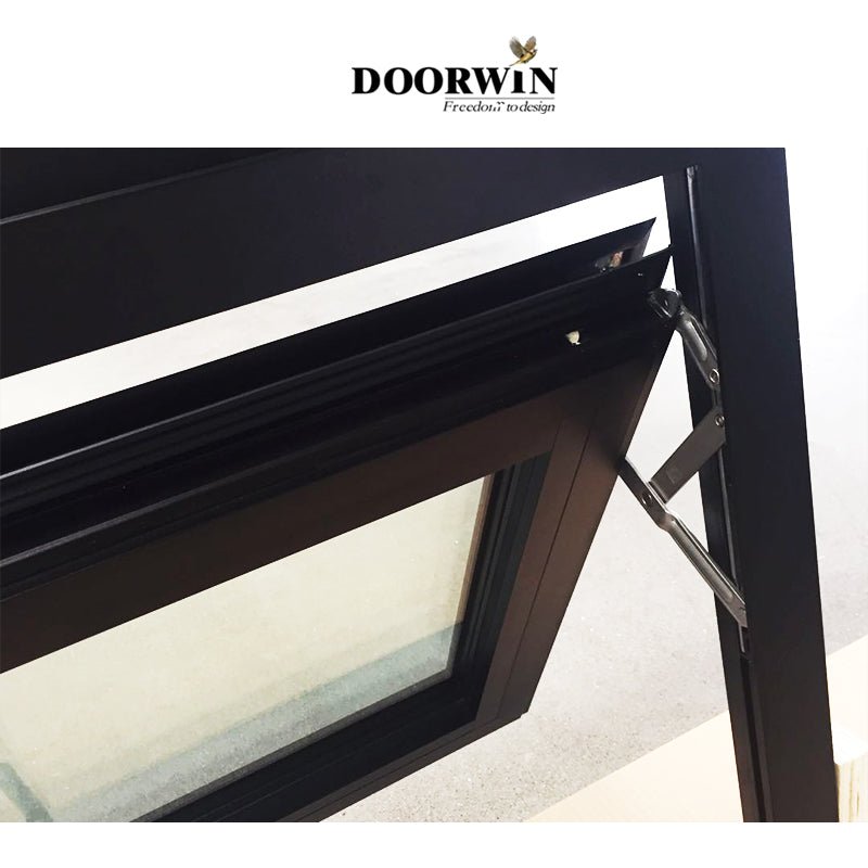 New Design Modern Standard Size Custom Top Hung Aluminum Frame Swing Bathroom Awning Casement Window - Doorwin Group Windows & Doors