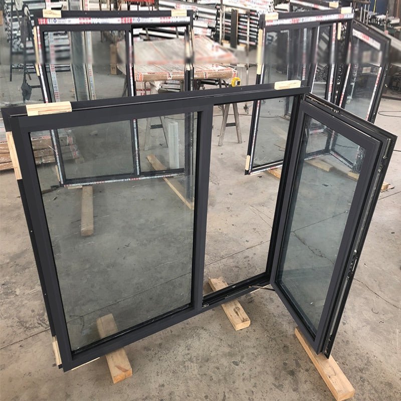 New Jersey hot sale black cheap import double toughened aluminum tilt and turn casement windows with high quality - Doorwin Group Windows & Doors