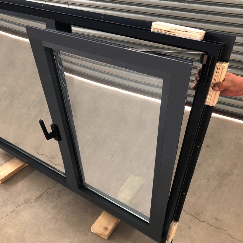 New Jersey hot sale black cheap import double toughened aluminum tilt and turn casement windows with high quality - Doorwin Group Windows & Doors