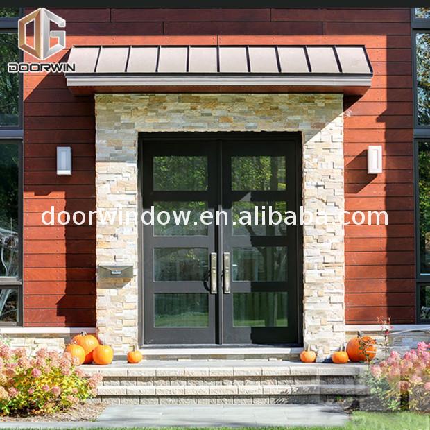 New products wood door with full glass lite window safety rails railing design - Doorwin Group Windows & Doors