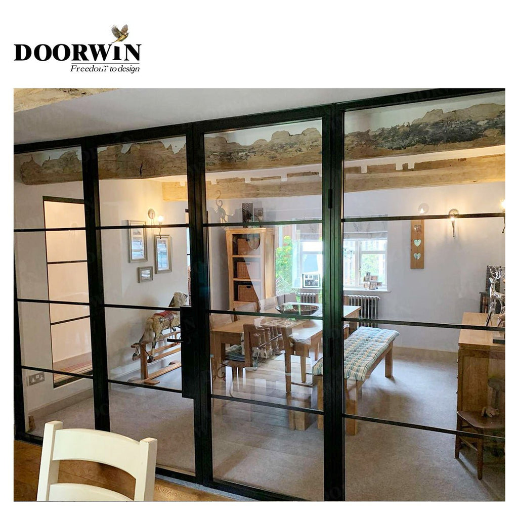 New trend products DOORWIN Wood grain aluminium frame glass doors and bi-fold door waterproof toilet alloy casement windows - Doorwin Group Windows & Doors