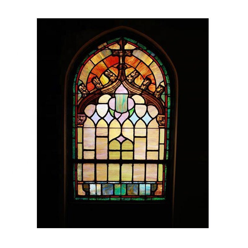 New York best selling wooden double glazed windows with stained glass - Doorwin Group Windows & Doors