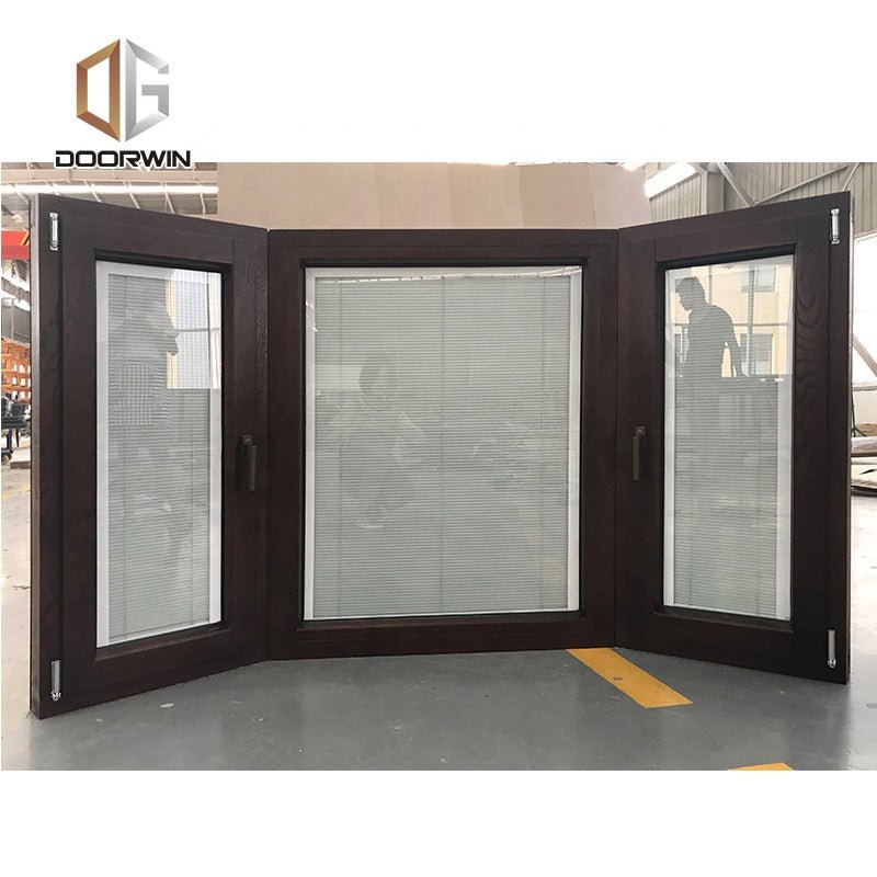New York OAK timber bay and bow window with internal blinds inside for saleby Doorwin on Alibaba - Doorwin Group Windows & Doors