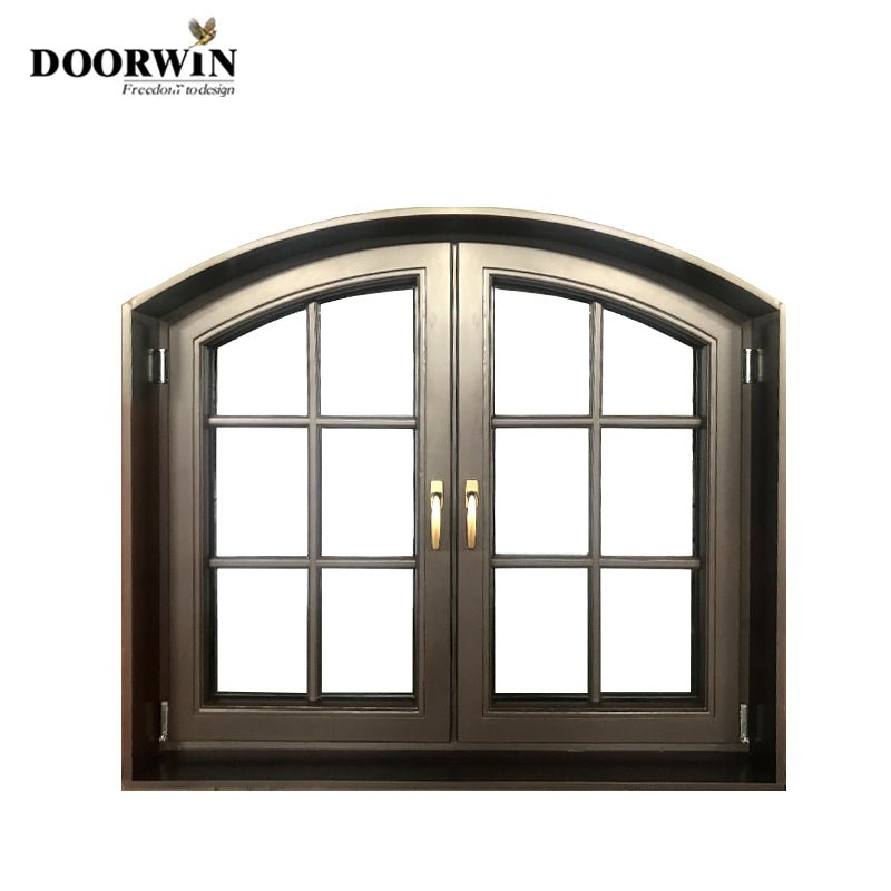 NFRC Certified Aluminum clad Wood Customized casement windows with grill tilt and turn for sale - Doorwin Group Windows & Doors