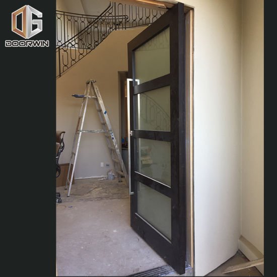 Nice Appearance Door Design Wooden Double Glass Panel Design with Oak Wood Frame - China Double Glass Doors, Door Design - Doorwin Group Windows & Doors