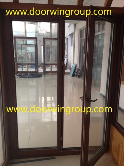 Nice Appearance Wood Aluminum French Door, European Style Solid Wood Aluminum French Door for Balcony and Terraces - China Wood Aluminium Door, Aluminium Door - Doorwin Group Windows & Doors