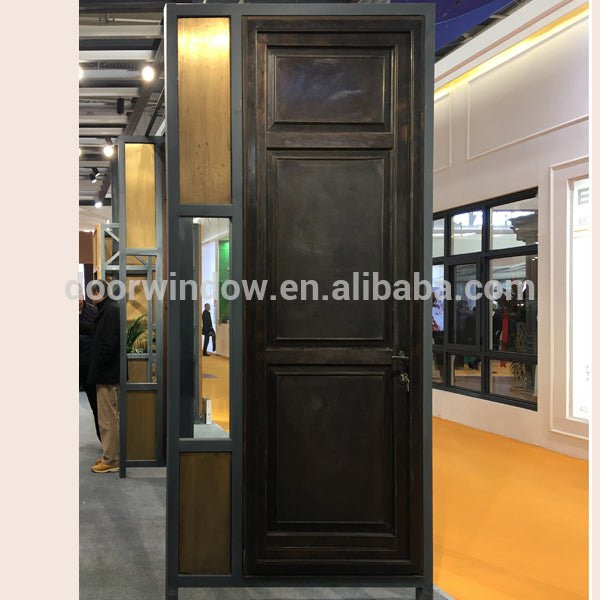 Nordic fresh style front door designs copper frame clad 3 solid oak panel wood door by Doorwin - Doorwin Group Windows & Doors