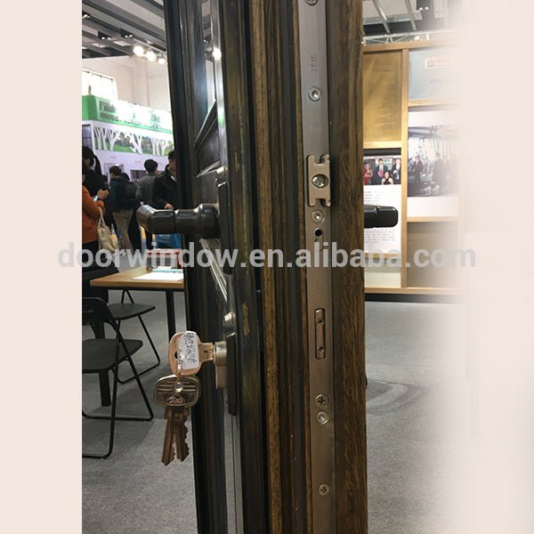 Nordic fresh style front door designs copper frame clad 3 solid oak panel wood door by Doorwin - Doorwin Group Windows & Doors