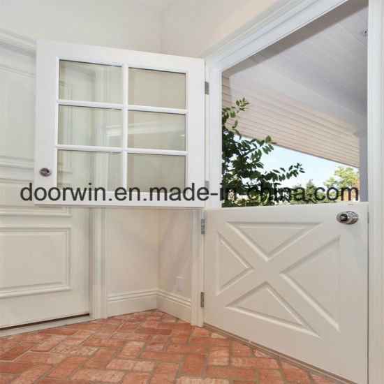 North Standard Wood Doors Entry Door Dutch Door White Color Pine Wood Frame with Glass - China Entry Doors, Dutch Door - Doorwin Group Windows & Doors